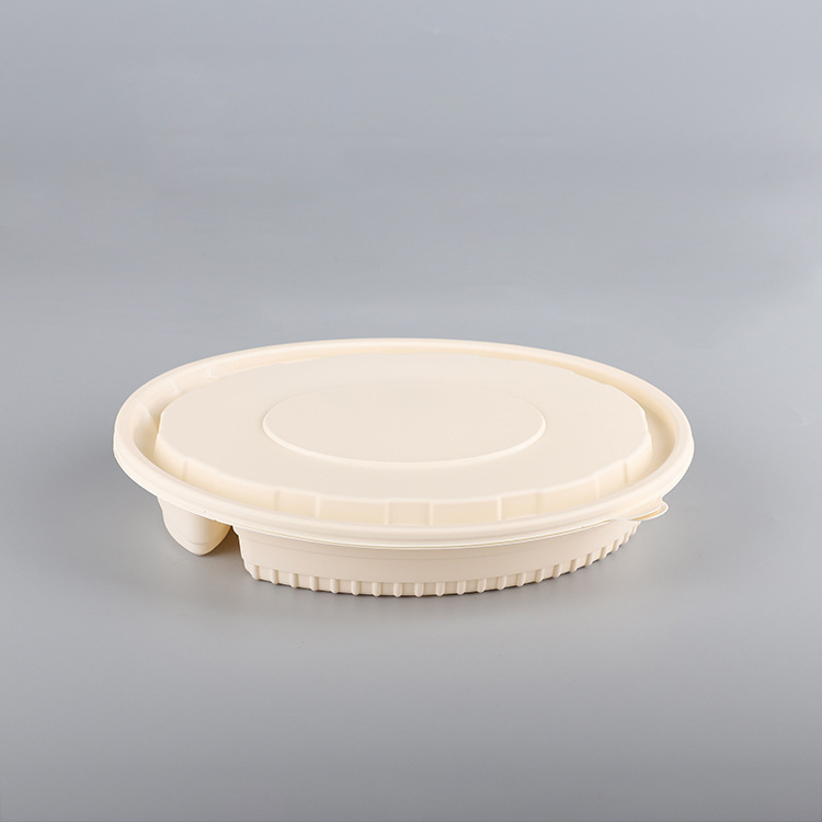 Biodegradable food container with lid from  DisposablesInc.com. The best import service in China. Import your disposable items from us.